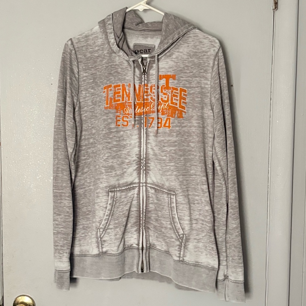 TENNESSEE Athletic Dept burnout-style lightweight full-zip hoodie XL
